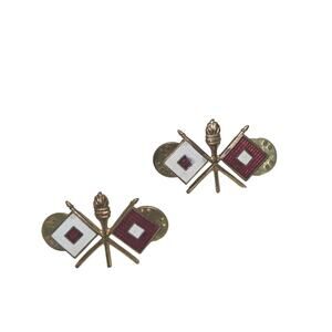 US ARMY signal corps collar  pins